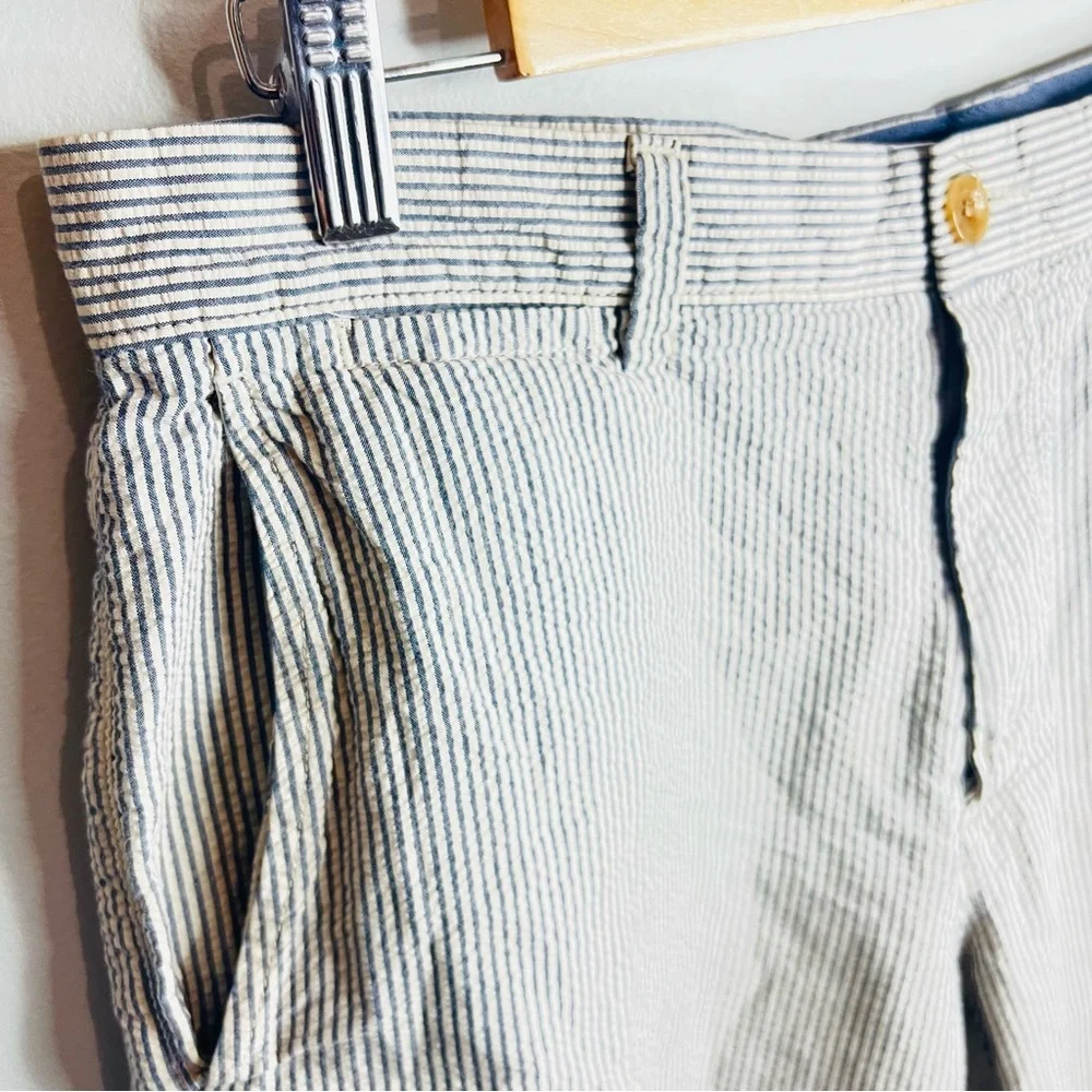 J. Crew Club Searsucker Bermuda Cotton Shorts 32W